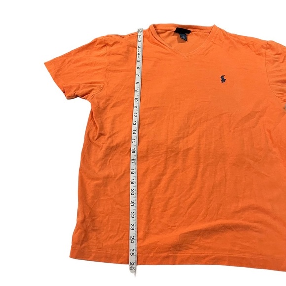 Lot Of 2 Polo Ralph Lauren Orange & Navy Short Sleeve Pony V-Neck T-Shirts Sz Sm - Picture 13 of 16